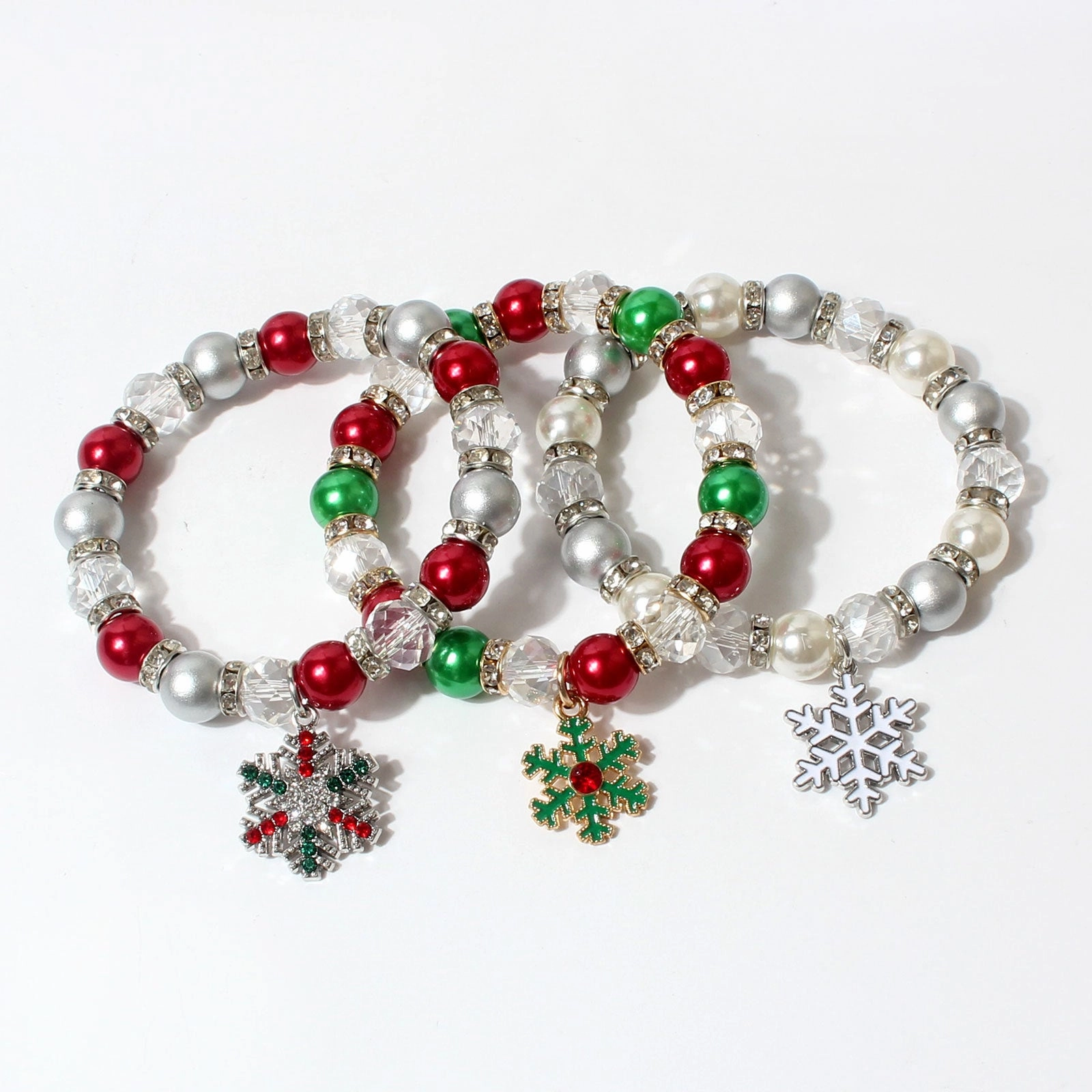 Wholesale Christmas Colorful Beads Beaded Bracelet Jewelry Bracelet
