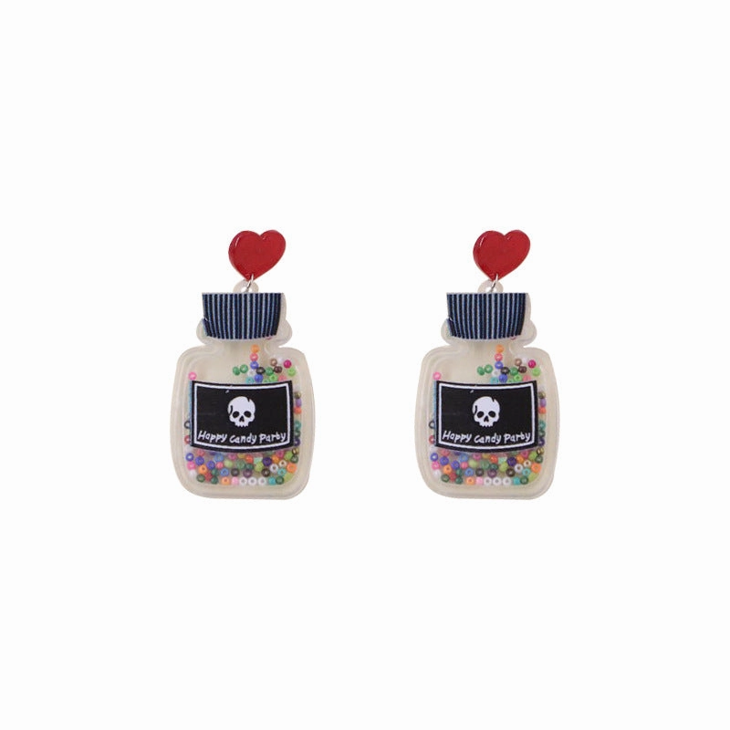 Wholesale Christmas Crystal Ball Christmas Tree Twister Egg Twister Snowflake Rice Pearl Acrylic Earrings