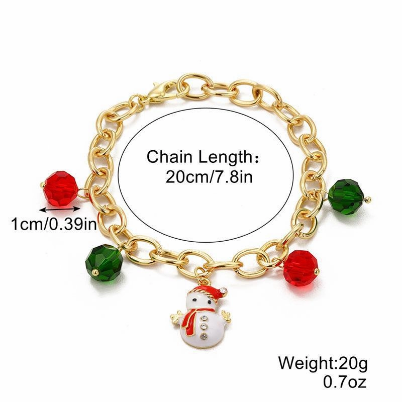 Wholesale Christmas Crystal Beaded Christmas Bracelet for Women