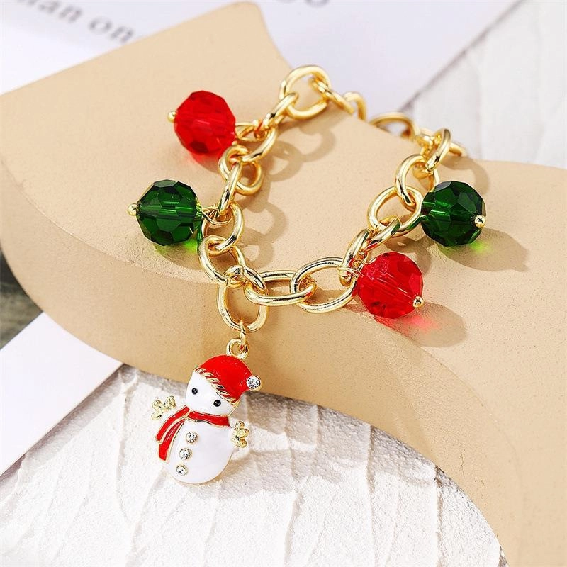 Wholesale Christmas Crystal Beaded Christmas Bracelet for Women