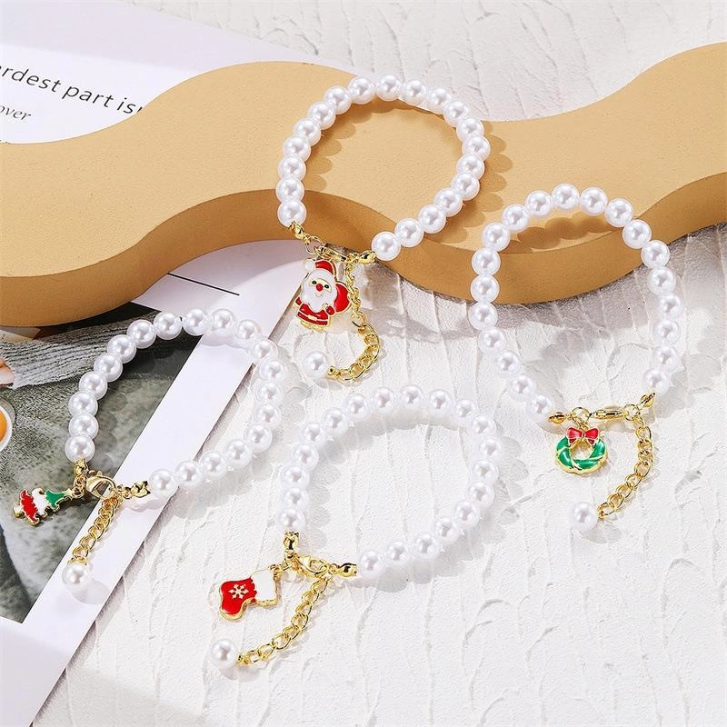 Wholesale Christmas Crystal Beaded Christmas Bracelet for Women