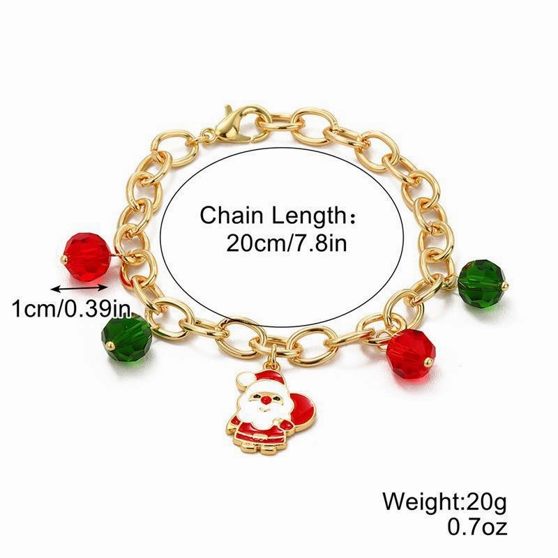 Wholesale Christmas Crystal Beaded Christmas Bracelet for Women