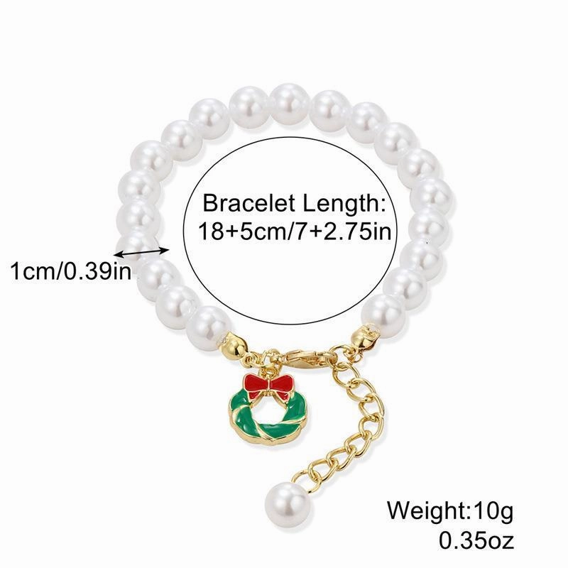 Wholesale Christmas Crystal Beaded Christmas Bracelet for Women