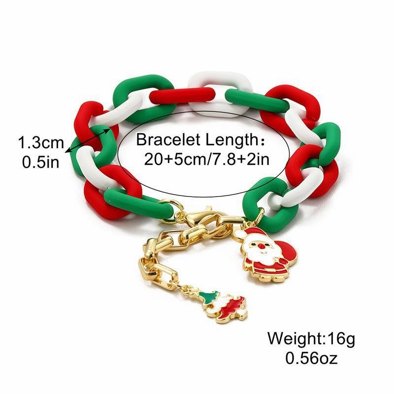 Wholesale Christmas Crystal Beaded Christmas Bracelet for Women