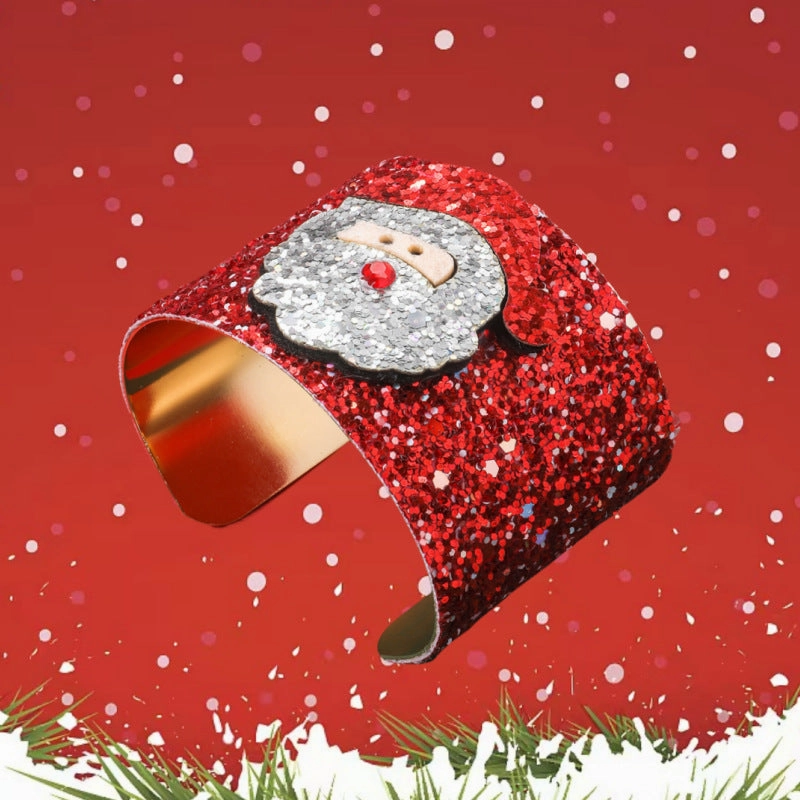 Wholesale Christmas Cute Cartoon Creative Santa Claus Elk Bell Bracelet