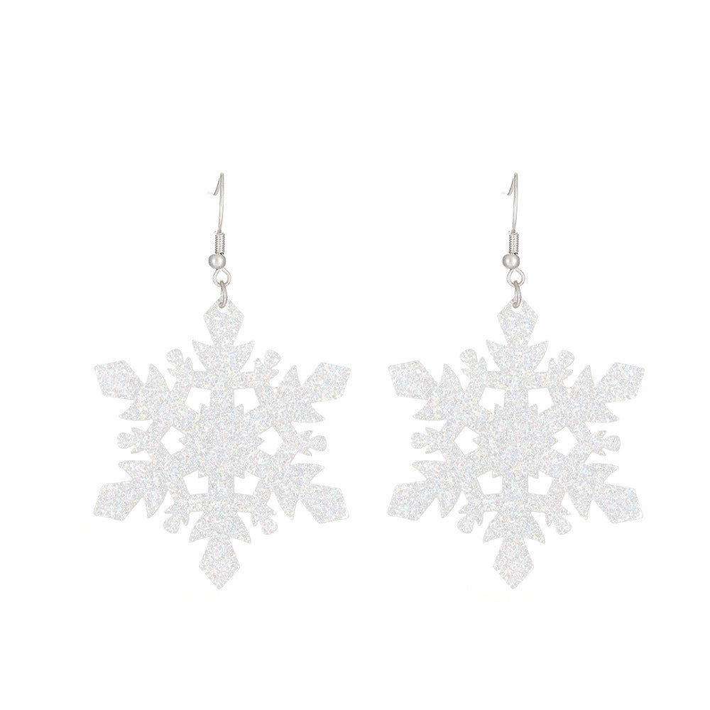 Wholesale Christmas Exaggerated Snowflakes Classic Colorful Bell Snowman Earrings