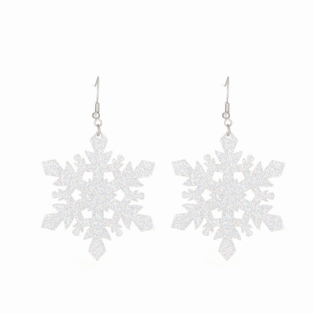 Wholesale Christmas Exaggerated Snowflakes Classic Colorful Bell Snowman Earrings
