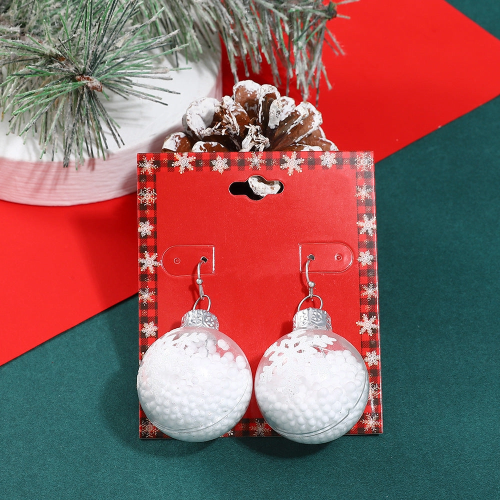 Wholesale Christmas Exaggerated Snowflakes Classic Colorful Bell Snowman Earrings