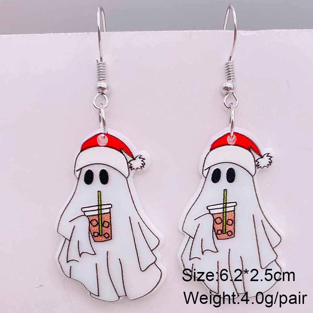 Wholesale Christmas Ghost Dog Acrylic Earrings