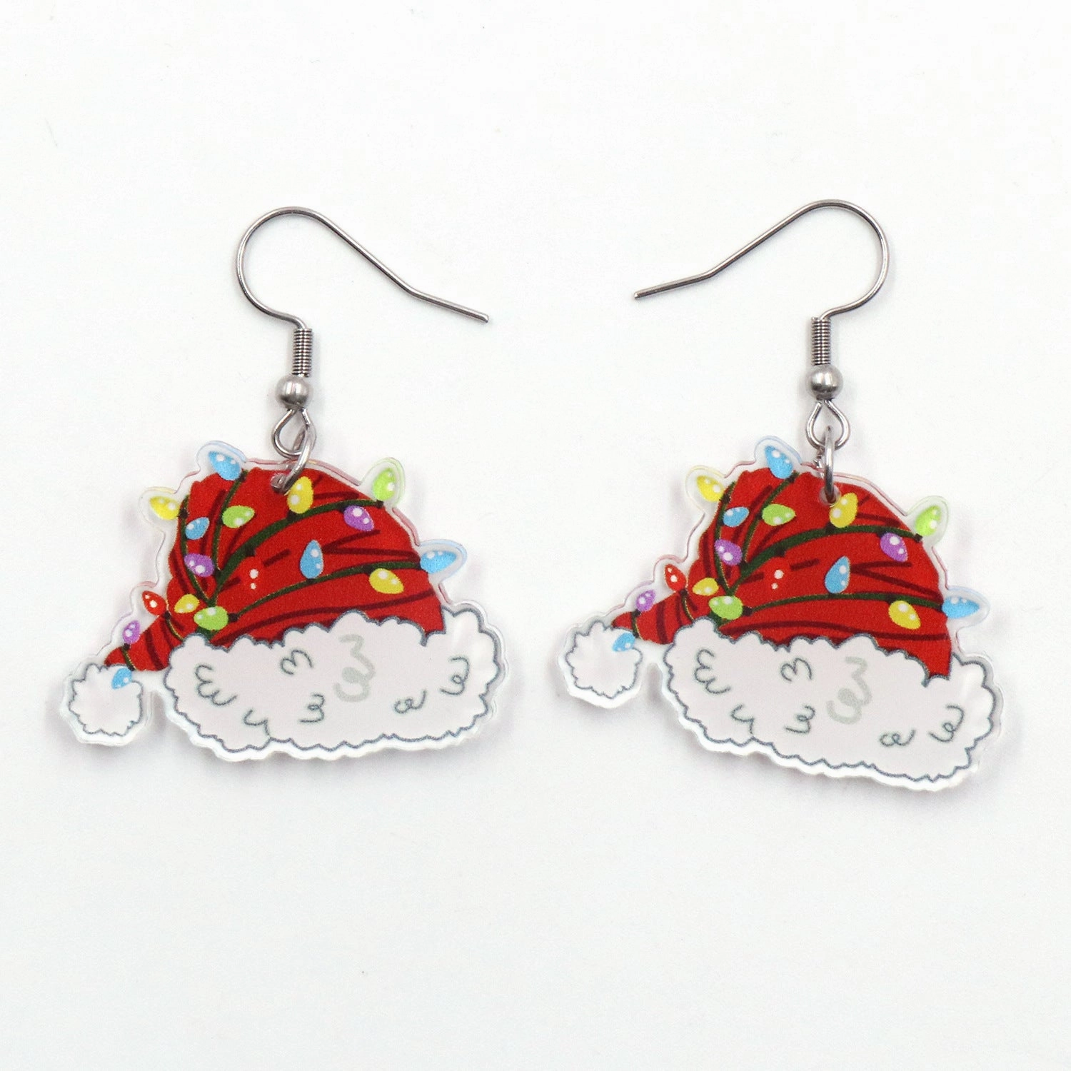 Wholesale Christmas Hat Earrings Acrylic Earrings