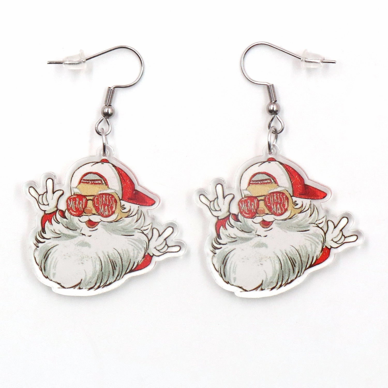 Wholesale Christmas Santa Claus Acrylic Earrings