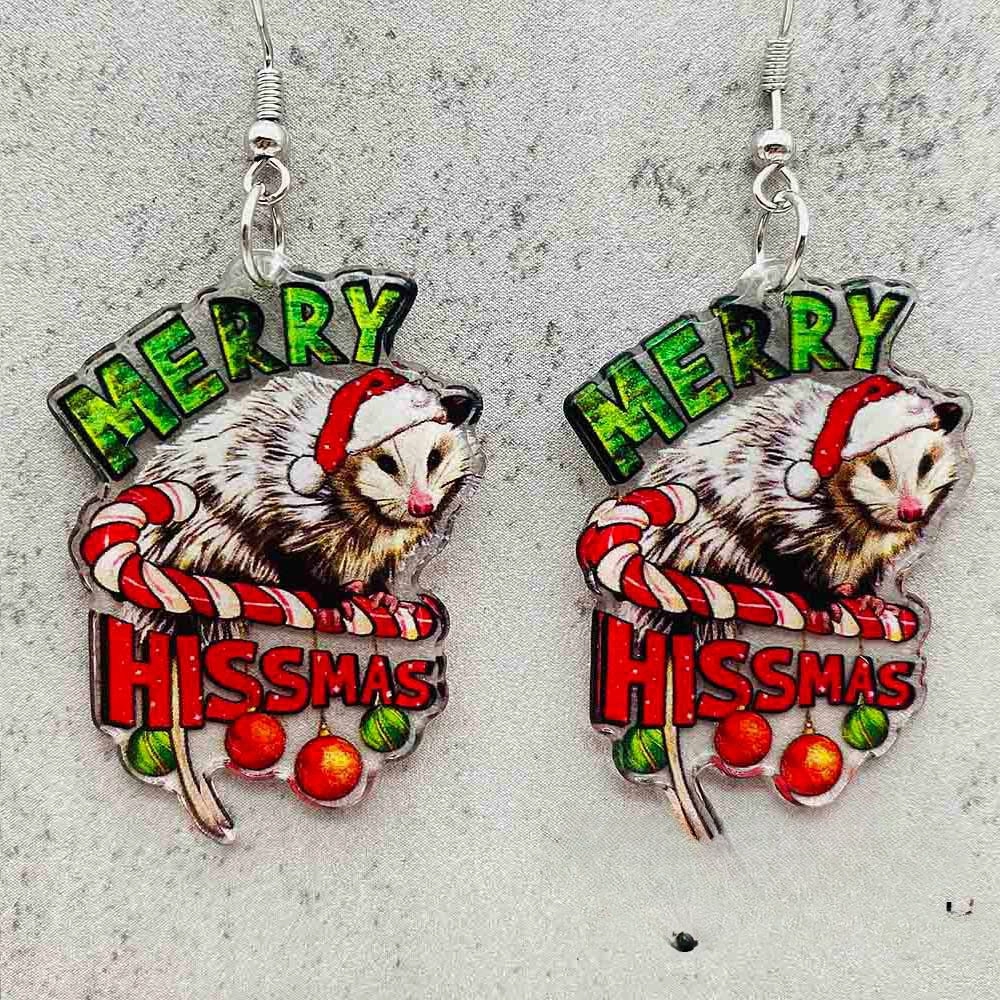 Wholesale Christmas Santa Claus Gingerbread Man Acrylic Christmas Earrings
