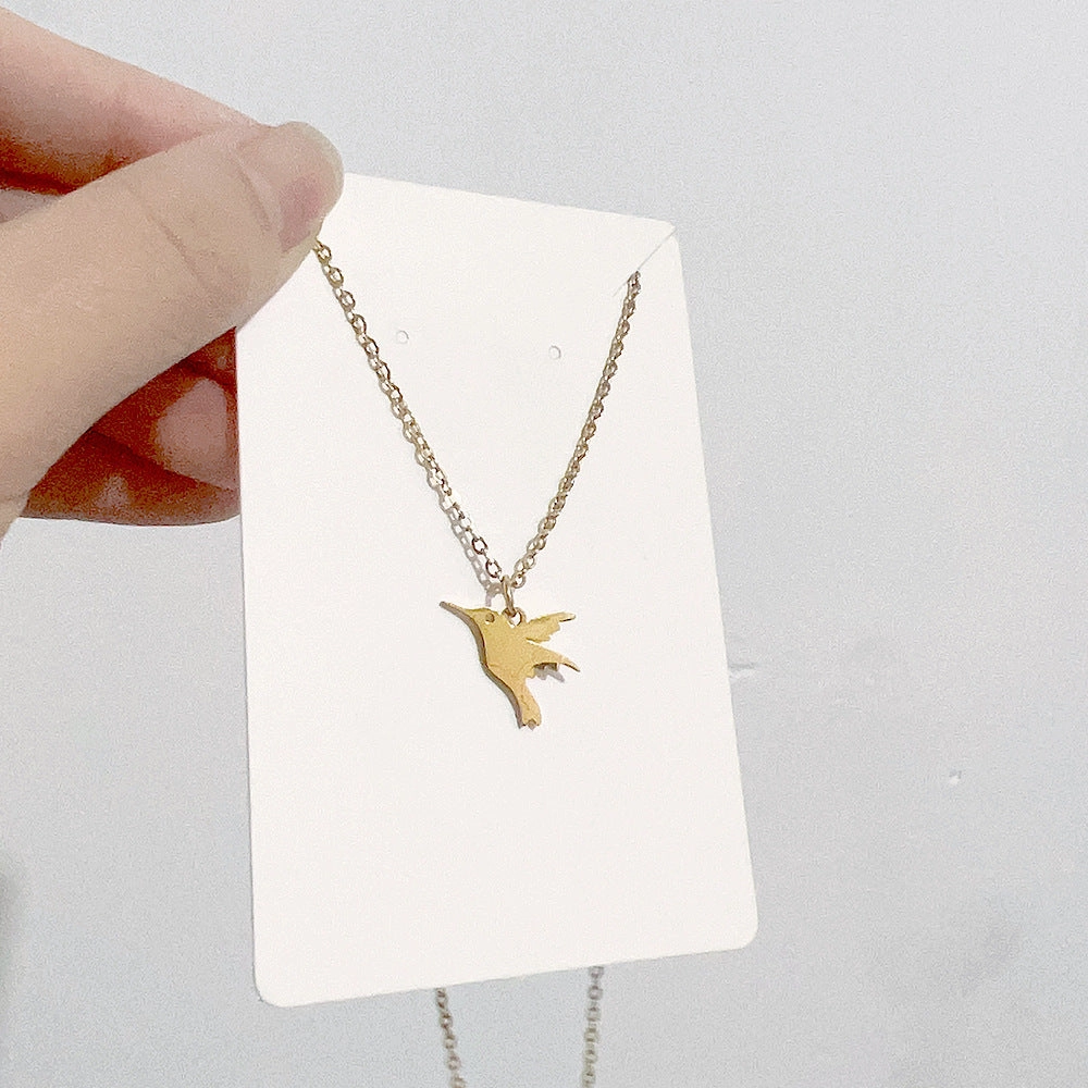 Wholesale Christmas Series Titanium Steel 18K Gold Necklace Clavicle Chain