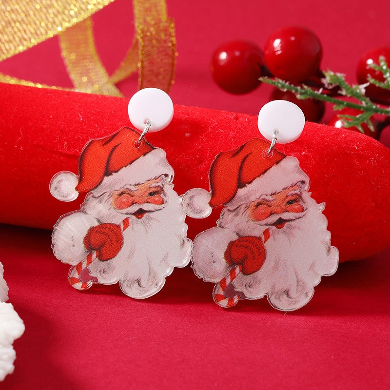 Wholesale Christmas Snowman Elk Acrylic Earrings
