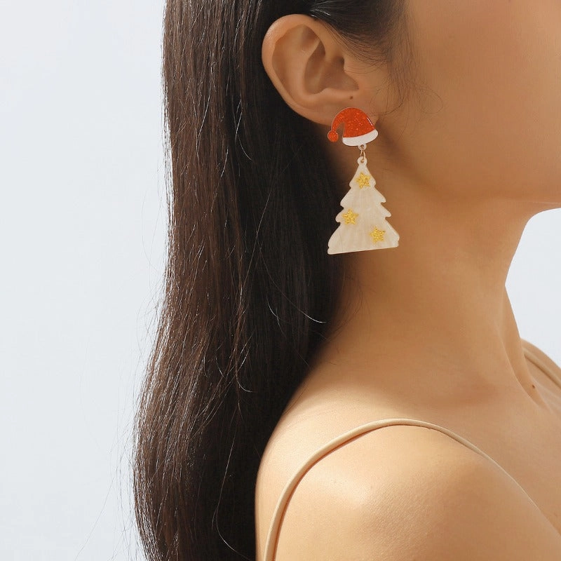 Wholesale Christmas Tree Creative Acrylic Earrings
