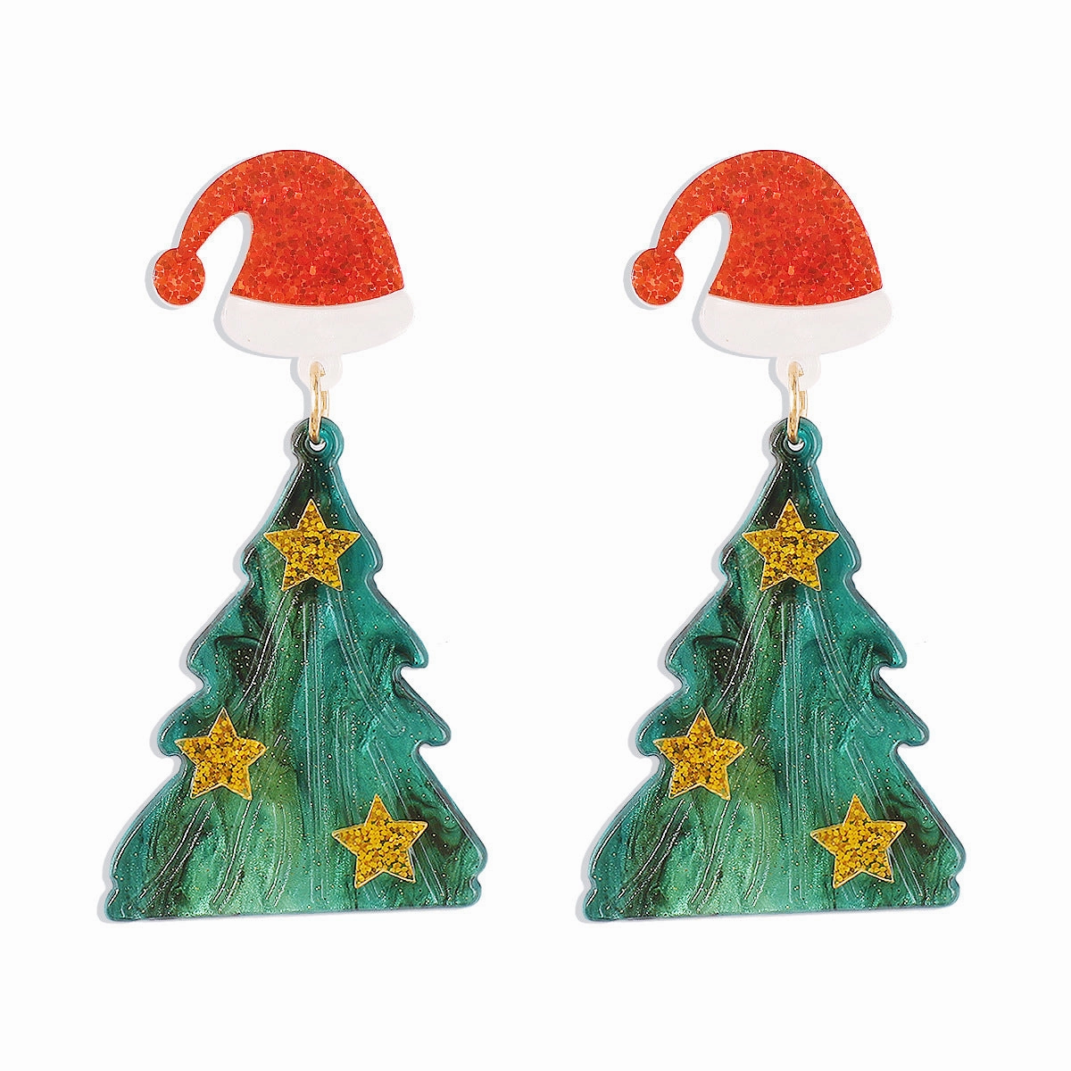 Wholesale Christmas Tree Creative Acrylic Earrings