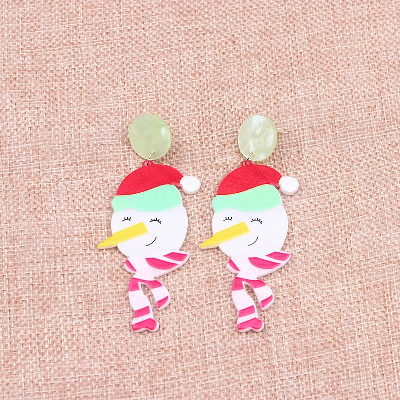 Wholesale Christmas Tree Hats Boots Acrylic Earrings
