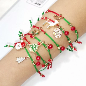 Wholesale Christmas Woven Bracelet