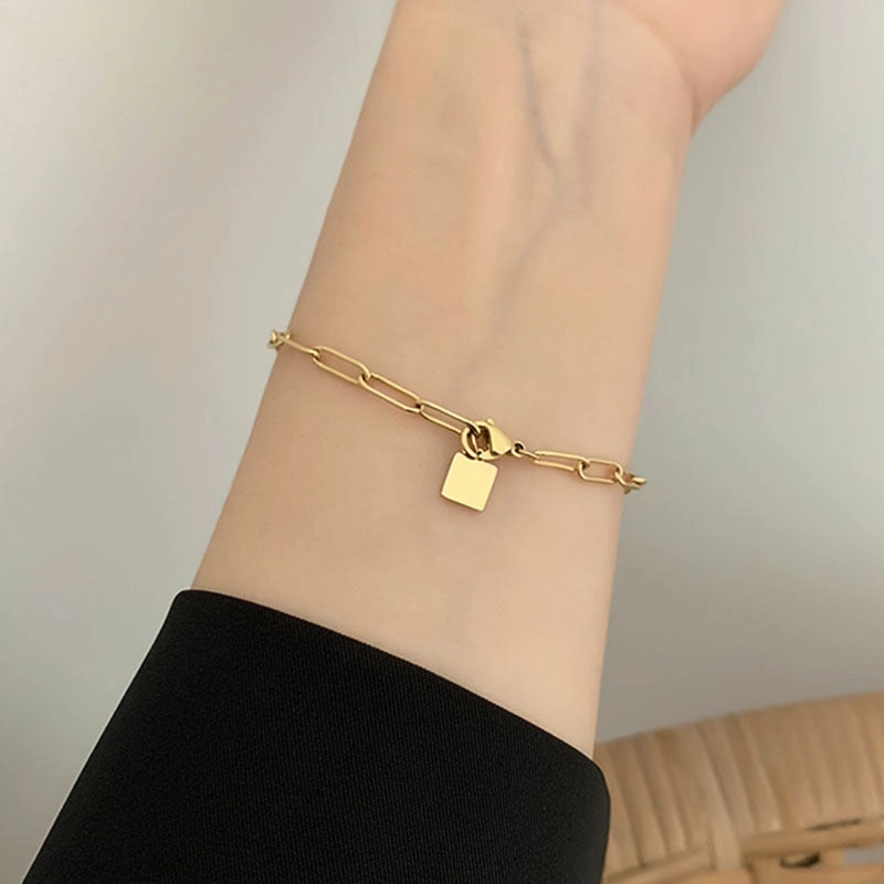 Wholesale Chunky Chain Small Square Bracelet
