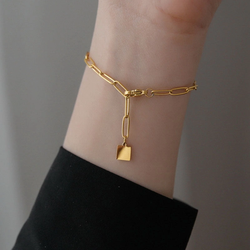 Wholesale Chunky Chain Small Square Bracelet