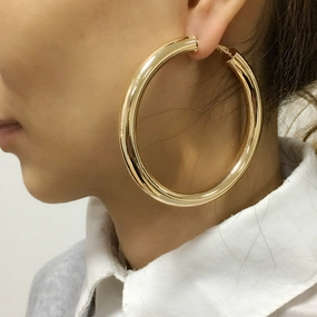 Wholesale Circle Exaggerated Alloy Earrings