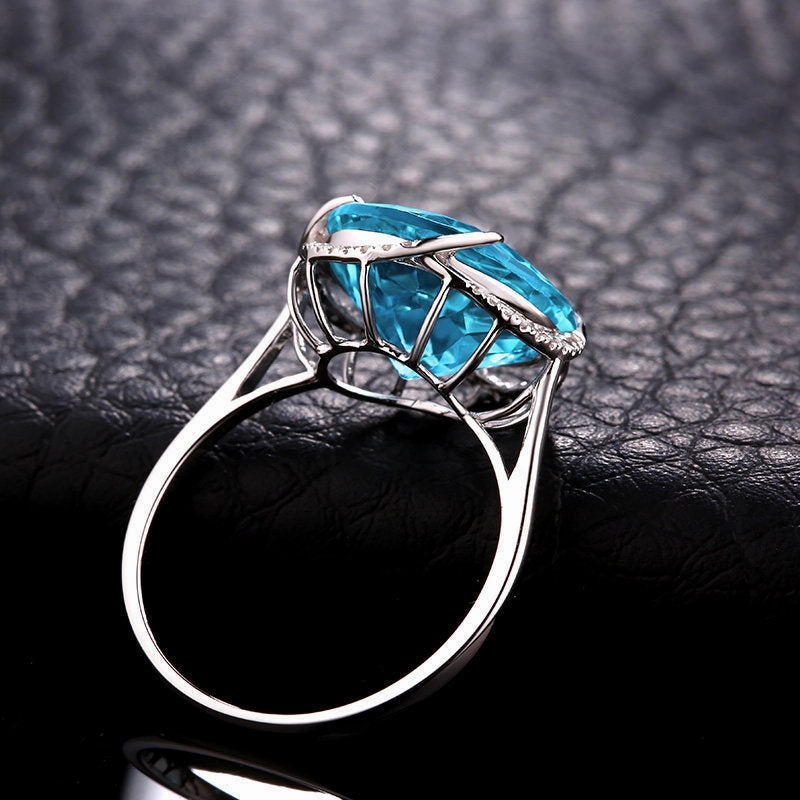 Wholesale Citrine Silver Plated Alloy Rings Jewelry Set