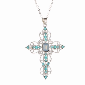 Wholesale Classic Cross Pendant Bohemian Hollow Collarbone Chain Jewelry Accessories