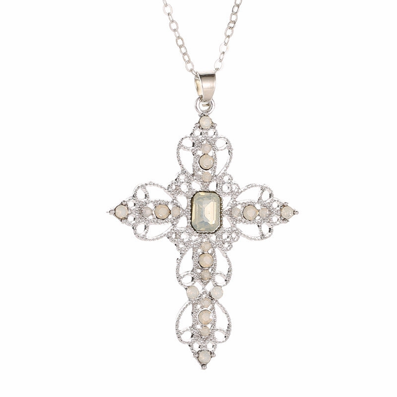 Wholesale Classic Cross Pendant Bohemian Hollow Collarbone Chain Jewelry Accessories