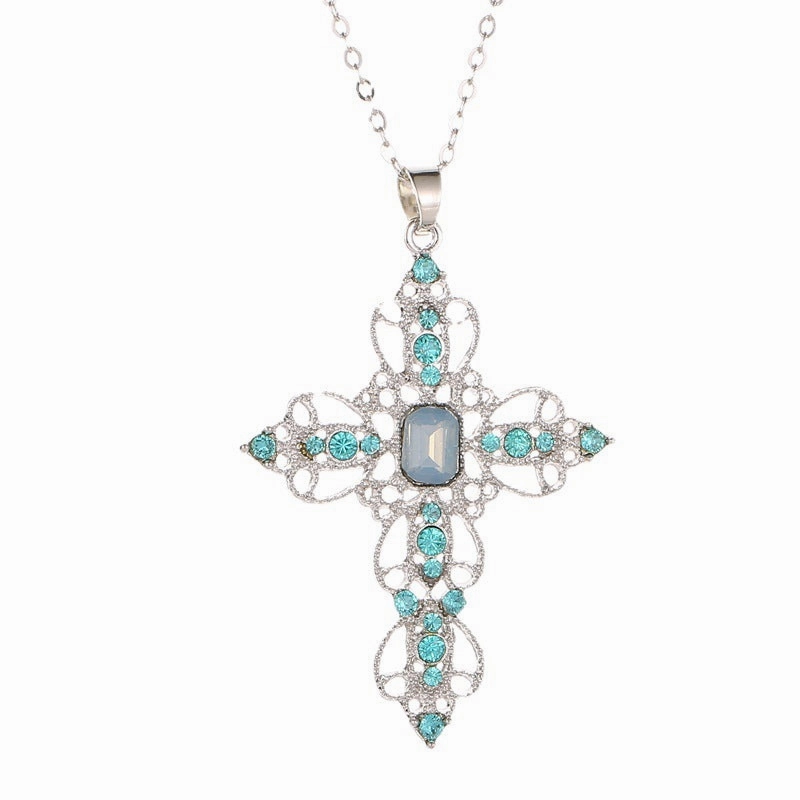 Wholesale Classic Cross Pendant Bohemian Hollow Collarbone Chain Jewelry Accessories