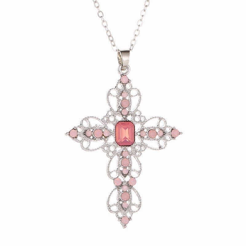 Wholesale Classic Cross Pendant Bohemian Hollow Collarbone Chain Jewelry Accessories
