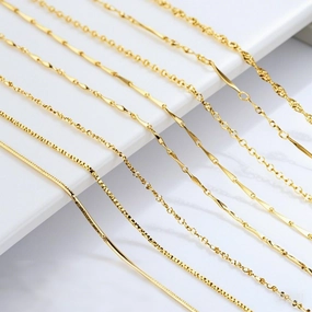 Wholesale Clavicle chain gold plated silver chain bare chain