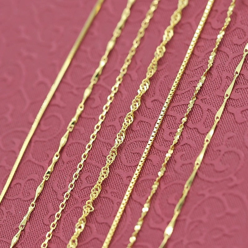 Wholesale Clavicle chain gold plated silver chain bare chain