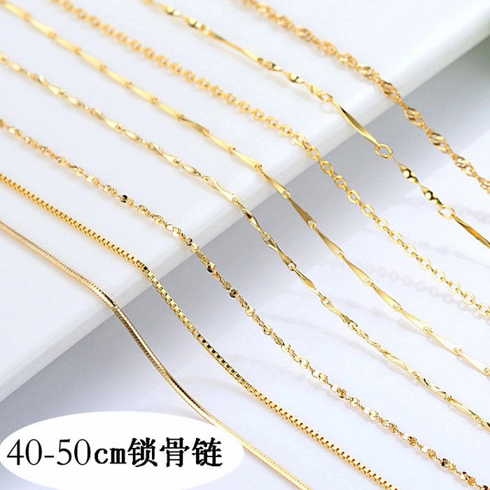 Wholesale Clavicle chain gold plated silver chain bare chain