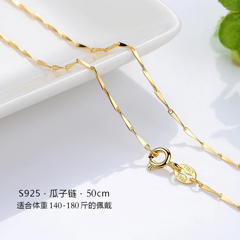 Wholesale Clavicle chain gold plated silver chain bare chain
