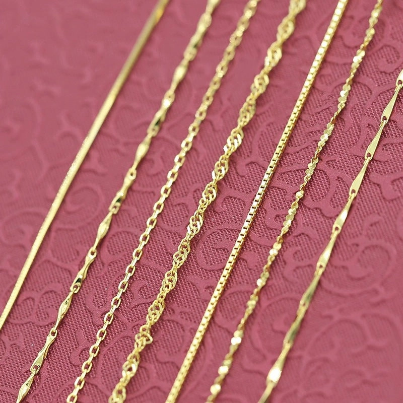 Wholesale Clavicle chain gold plated silver chain bare chain