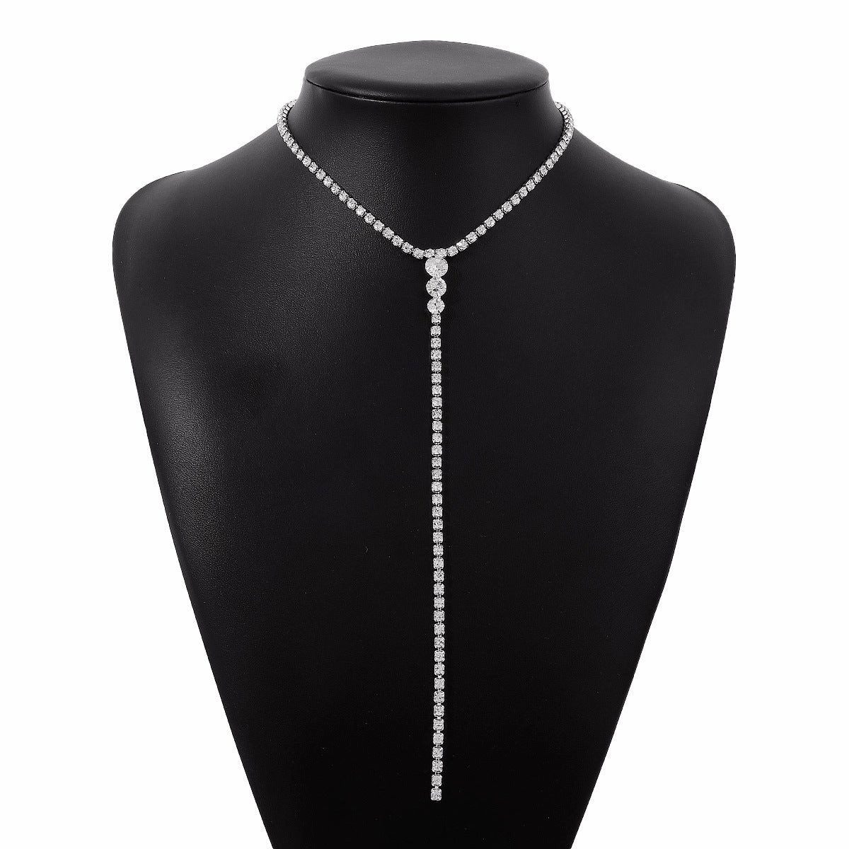 Wholesale Claw Chain Full Diamond Y-shaped Vintage Necklace