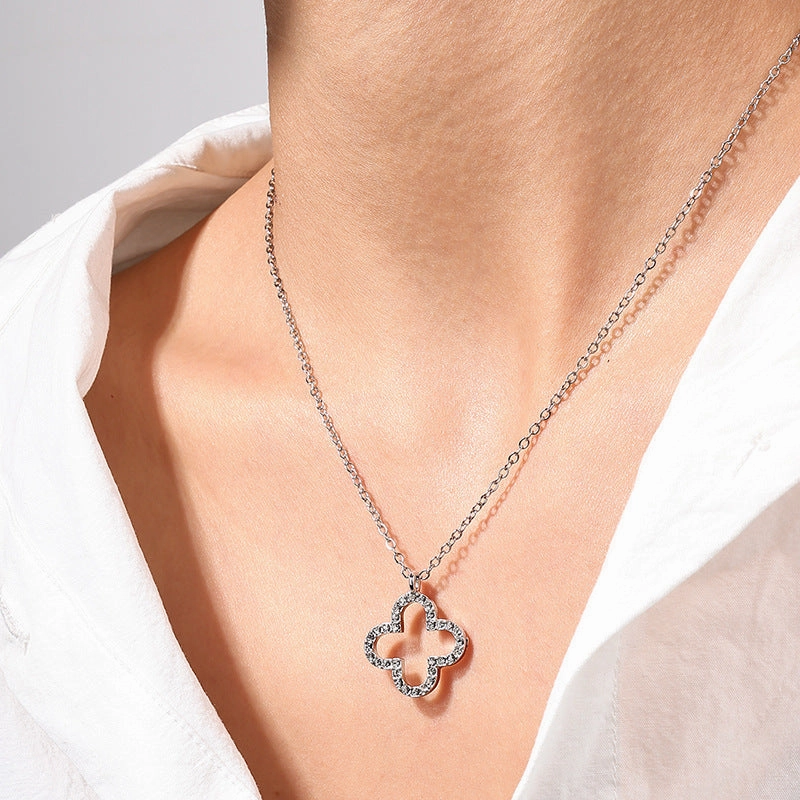 Wholesale  clover simple Mori niche pendant jewelry
