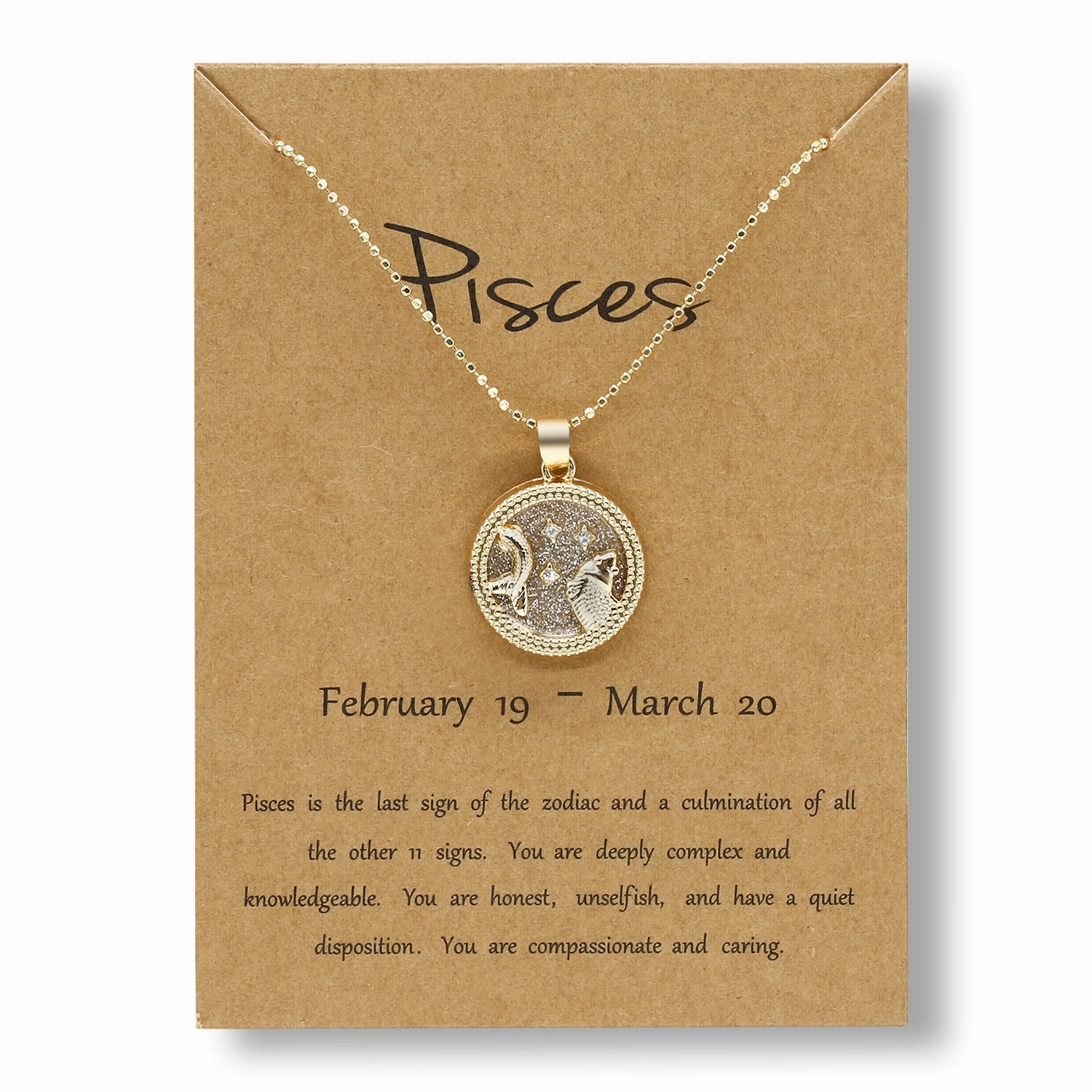 Wholesale Coin Gold Day and Night Twelve Constellations Alloy Clavicle Chain