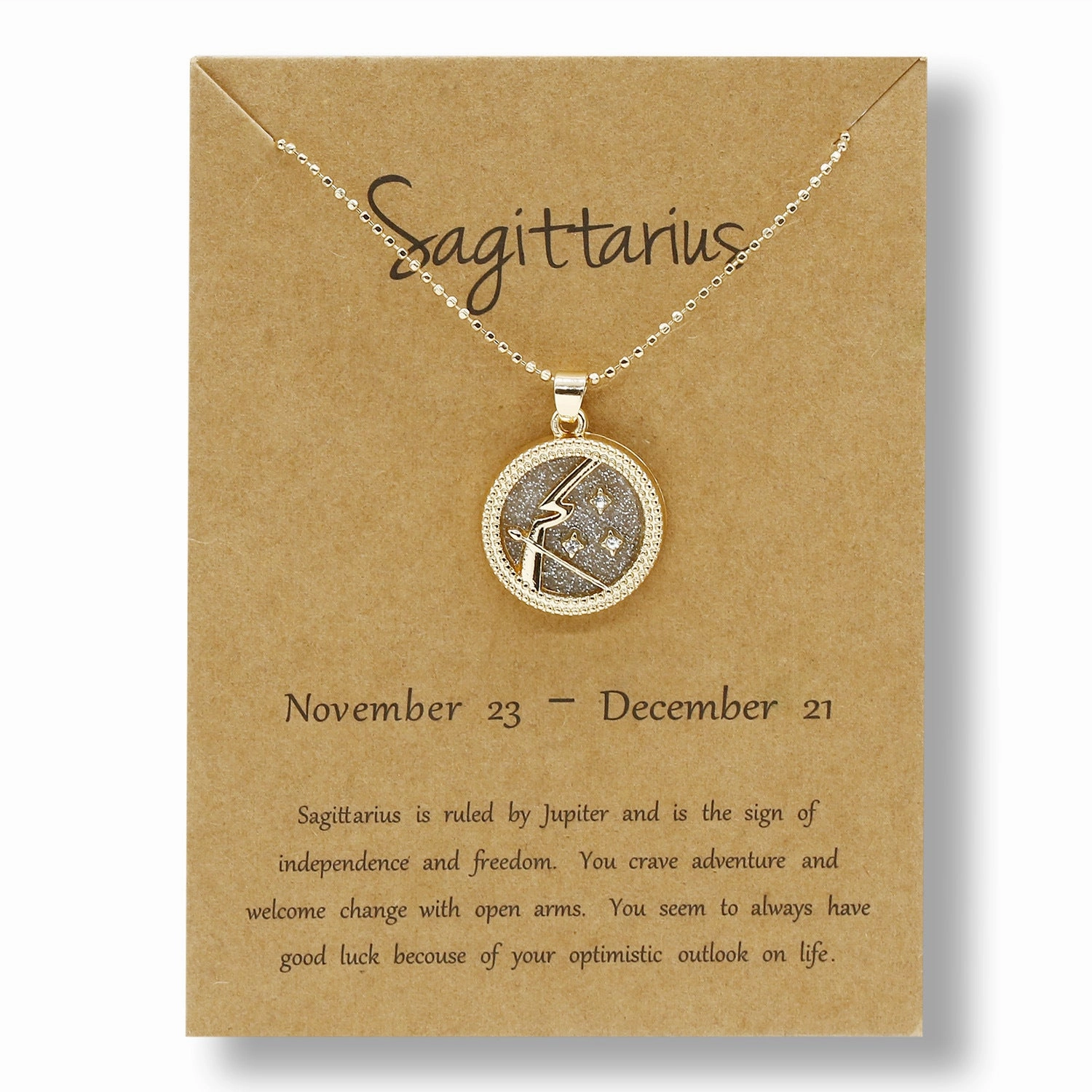 Wholesale Coin Gold Day and Night Twelve Constellations Alloy Clavicle Chain