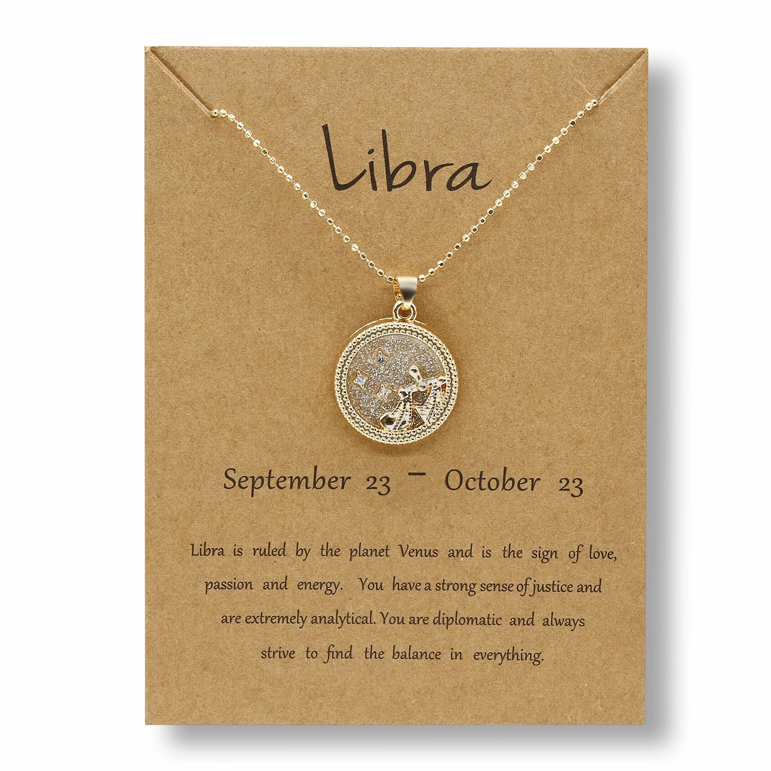 Wholesale Coin Gold Day and Night Twelve Constellations Alloy Clavicle Chain