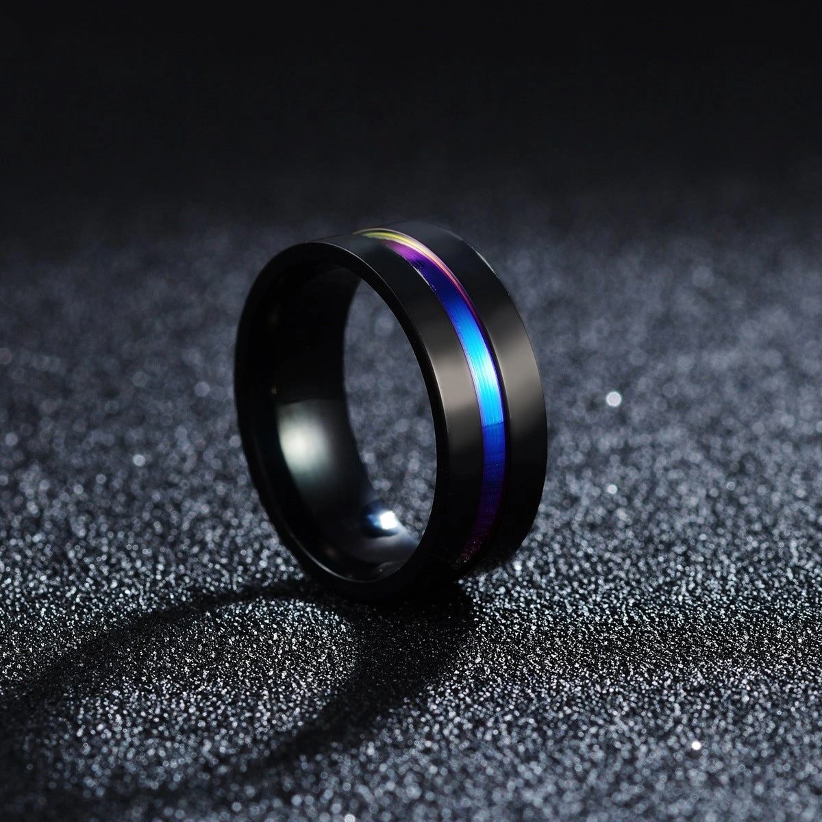 Wholesale Color Stainless Steel Two-color Frosted  Rings