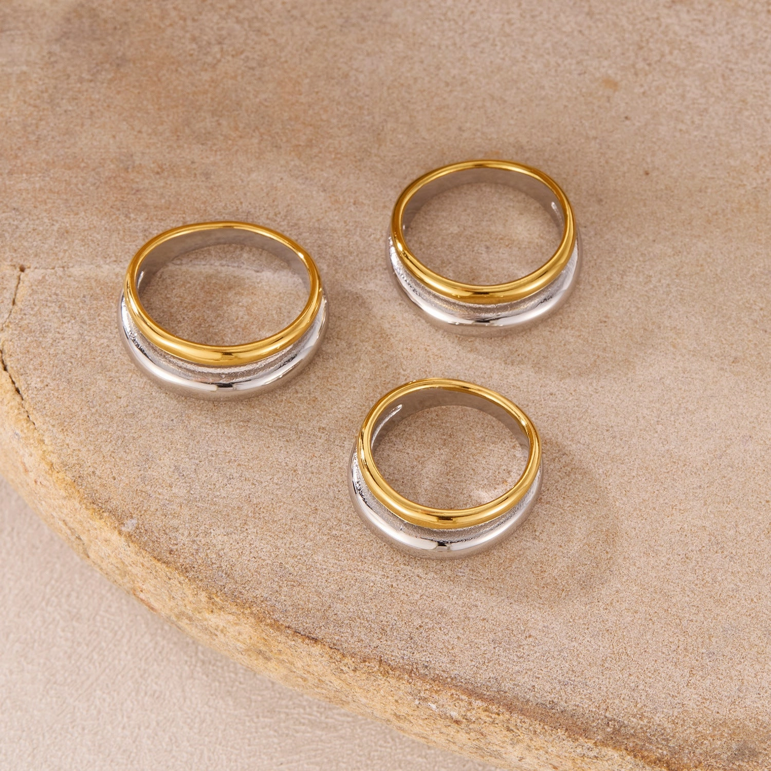 Wholesale Colorblock Titanium Steel Ring
