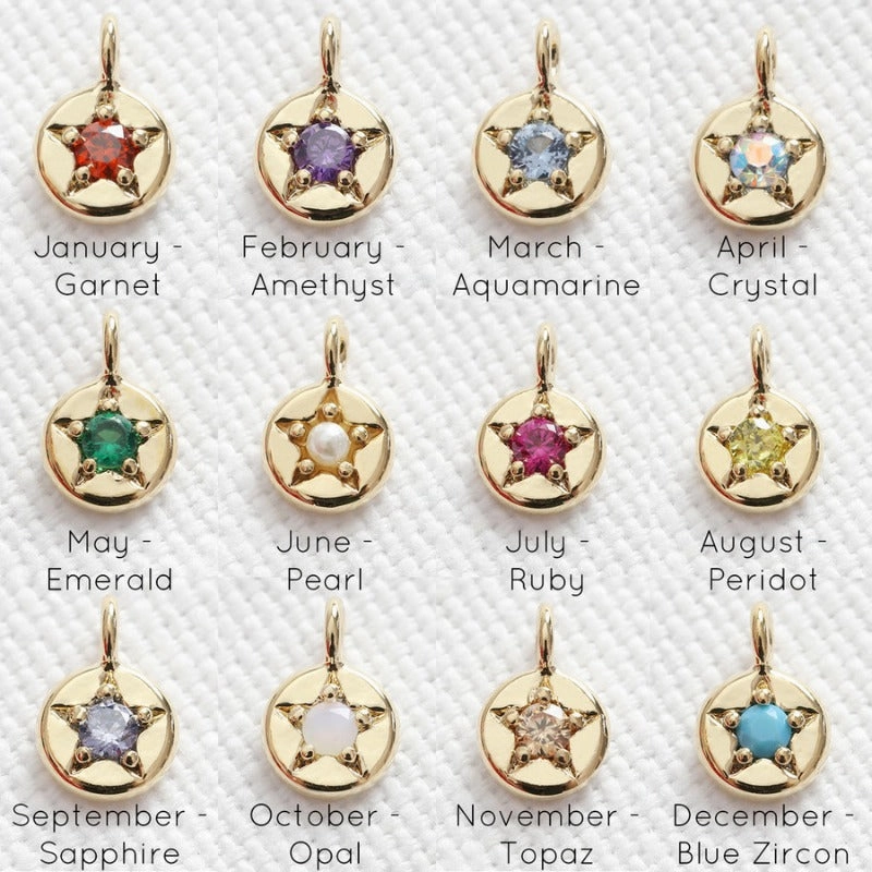 Wholesale Colored 12 Birthday Stones Diy Female Twelve Birthday Stone Cube Colored Zircon Pendant