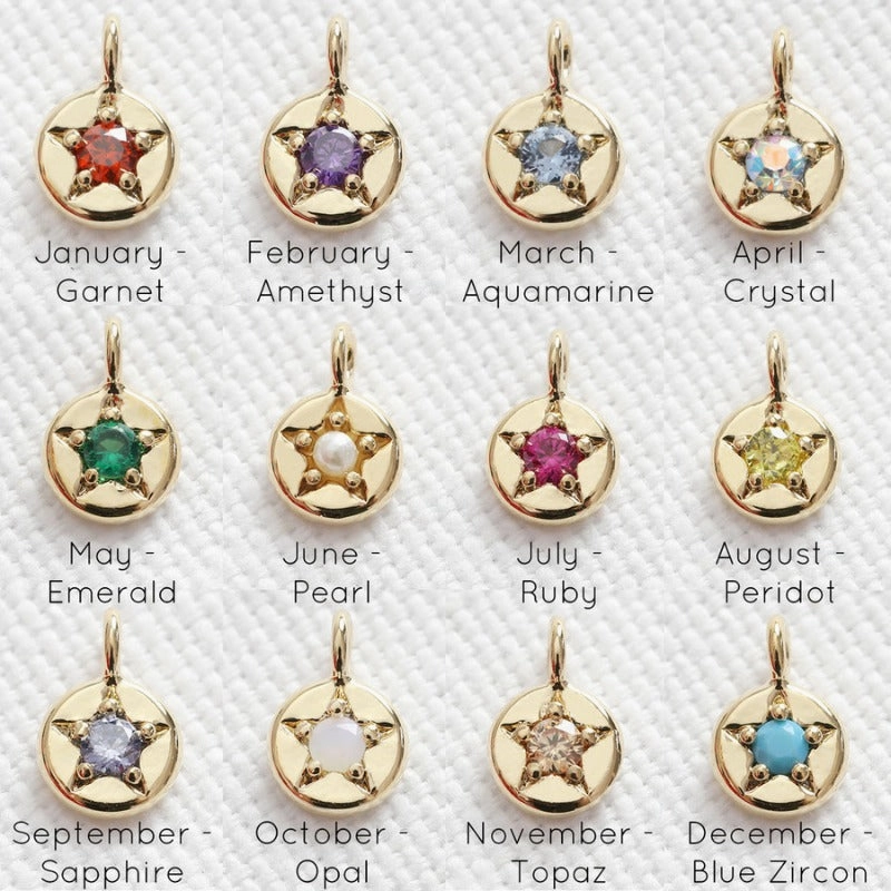 Wholesale Colored 12 Birthday Stones Diy Female Twelve Birthday Stone Cube Colored Zircon Pendant