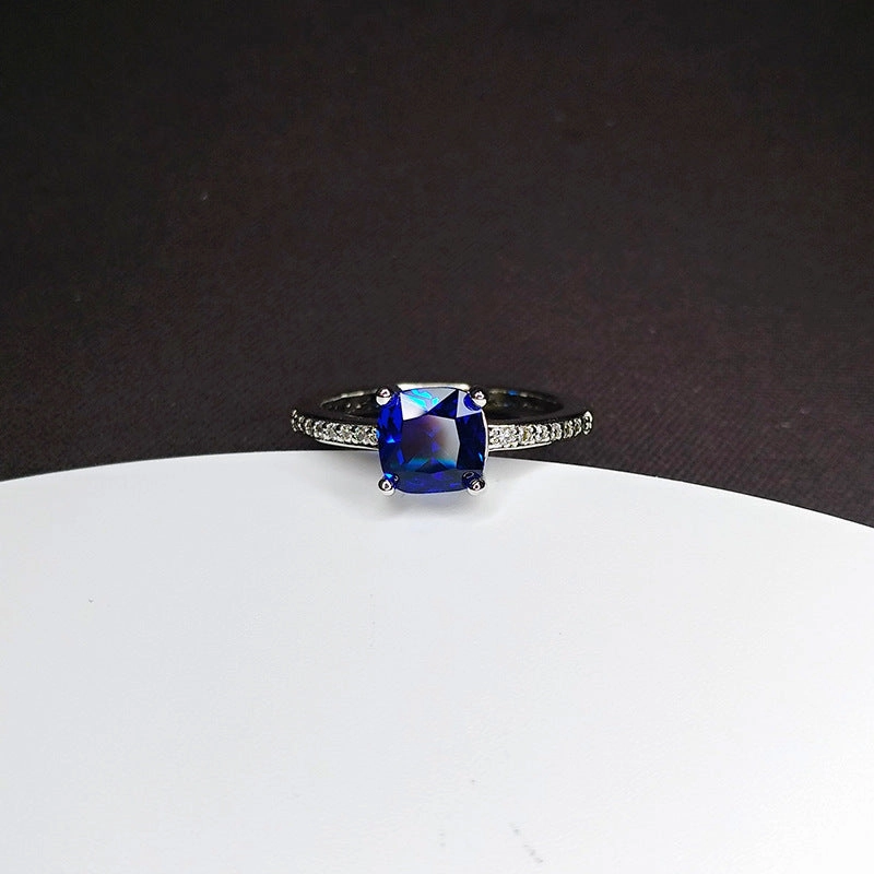 Wholesale Colored Gemstone Moissanite Alloy Rings