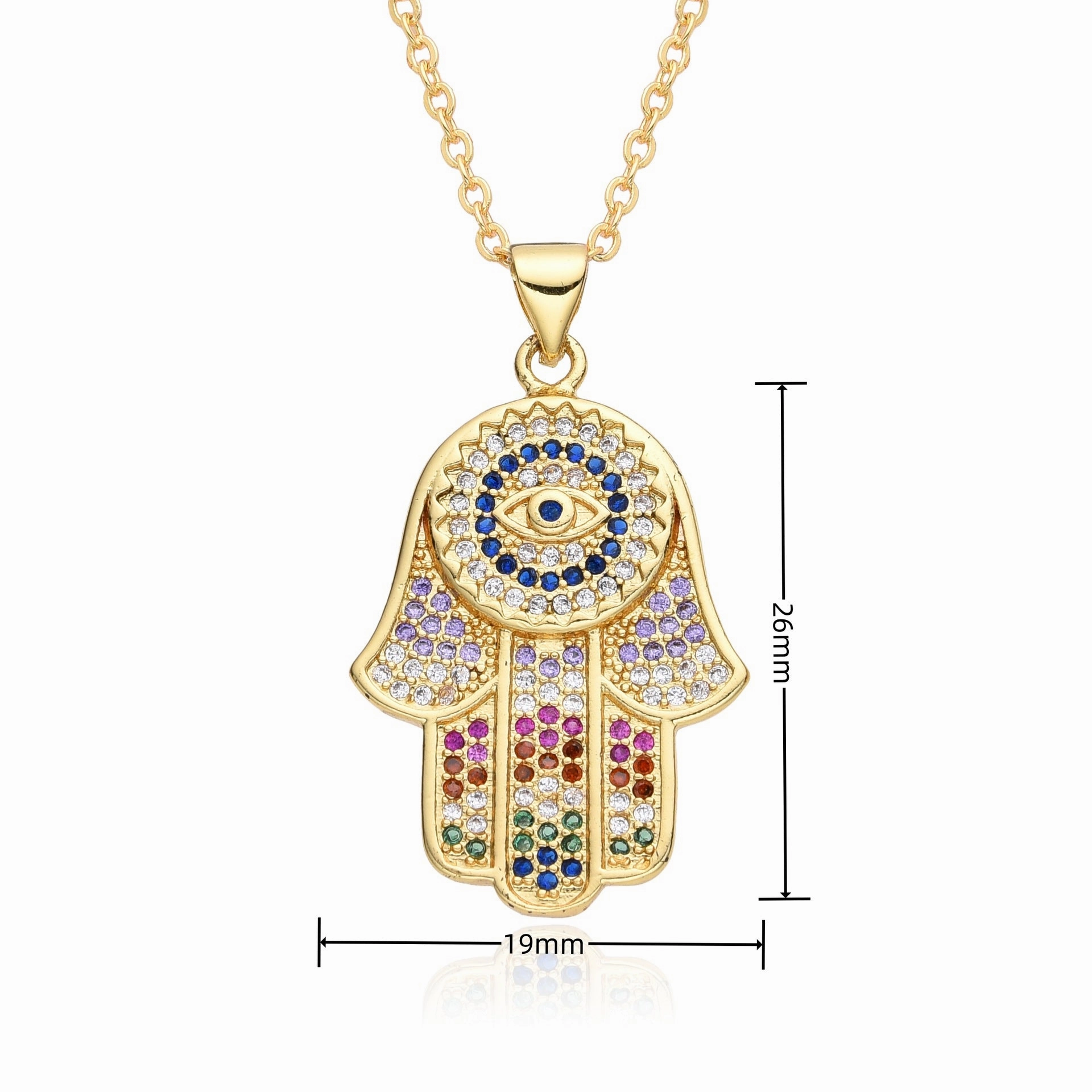 Wholesale Colored Zircon Devil's Eye Necklace