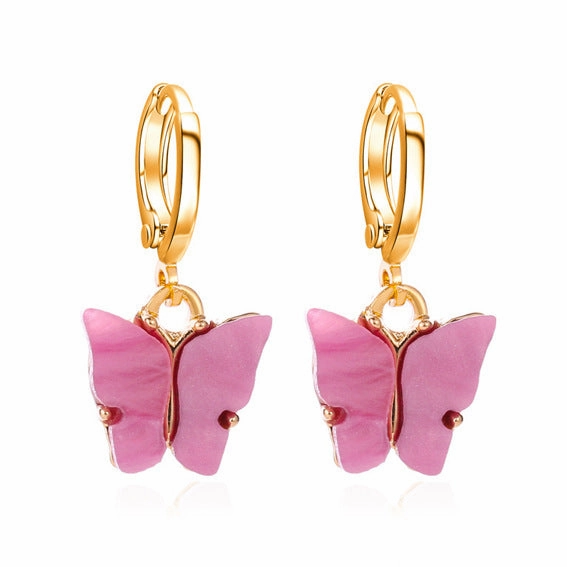 Wholesale Colorful Acrylic Butterfly Earrings