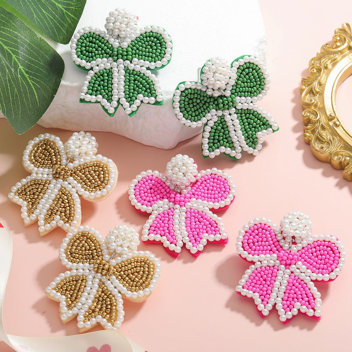 Wholesale Colorful butterfly pearl earrings