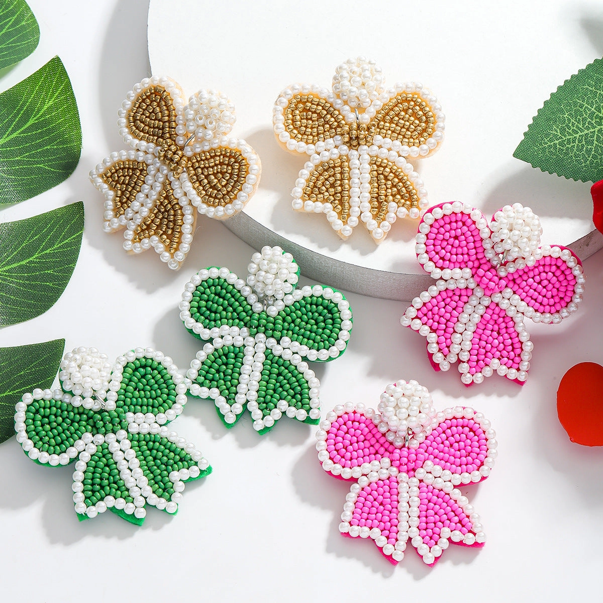 Wholesale Colorful butterfly pearl earrings