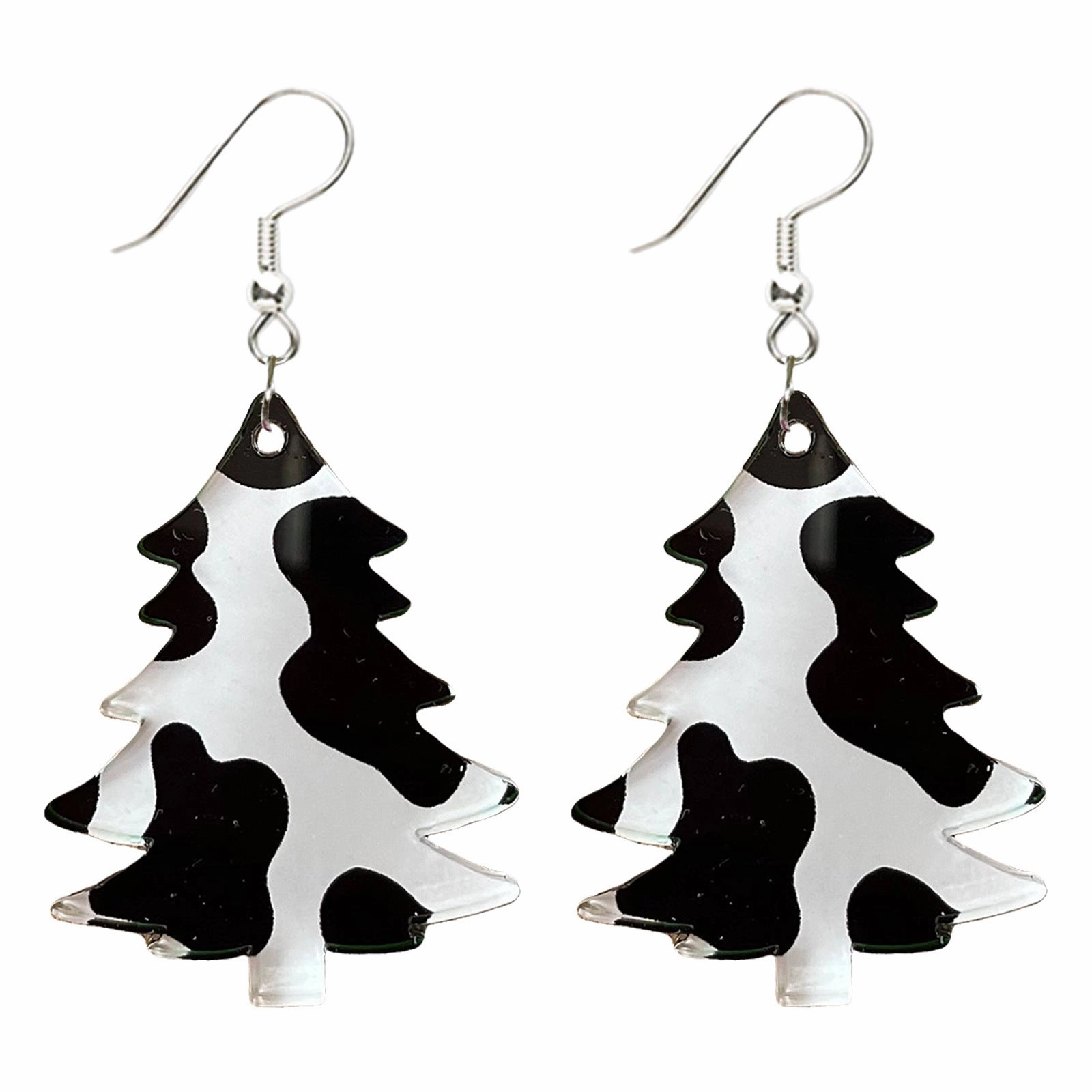 Wholesale Colorful Christmas Cow Pattern Christmas Earrings